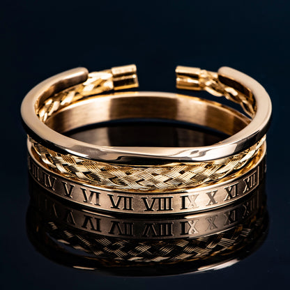 Imperial Cuffs (18K Gold and Silver Plated Bracelet)