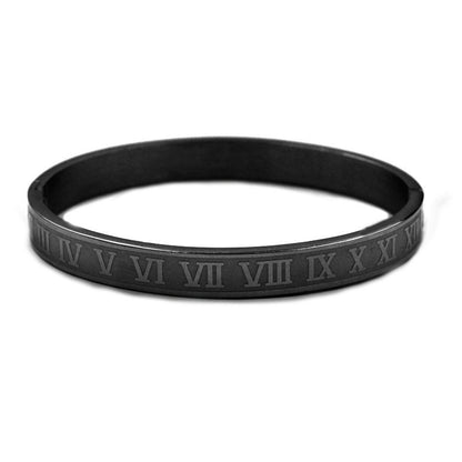 Roman Numeral Stainless Steel Lettering Bracelet Buckle